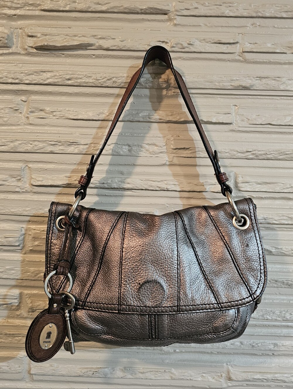 Fossil Metalic Silver Crossbody